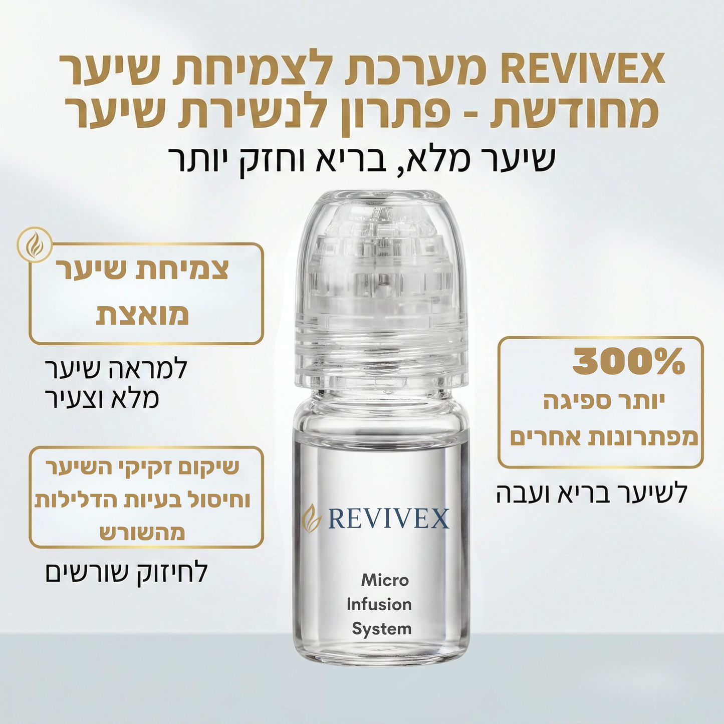 Revivex - ערכה לטיפול ושיקום נשירת שיער והתקרחות