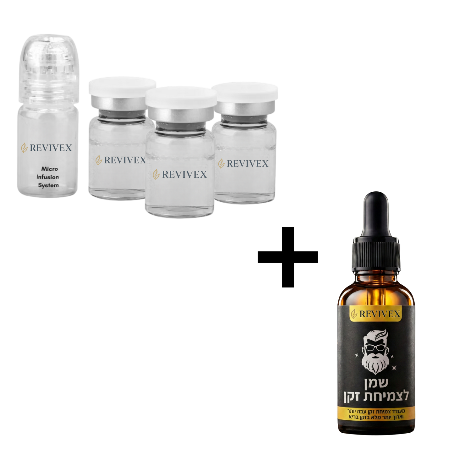 Revivex Beard - ערכה לטיפול וצמיחת זקן
