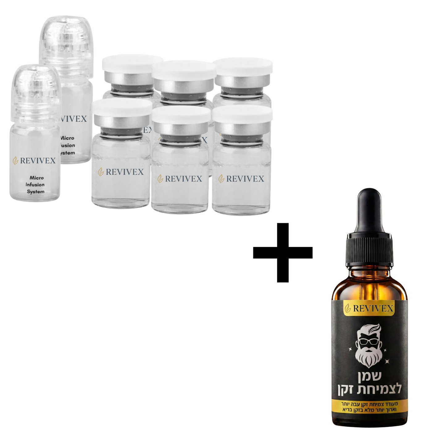 Revivex Beard - ערכה לטיפול וצמיחת זקן