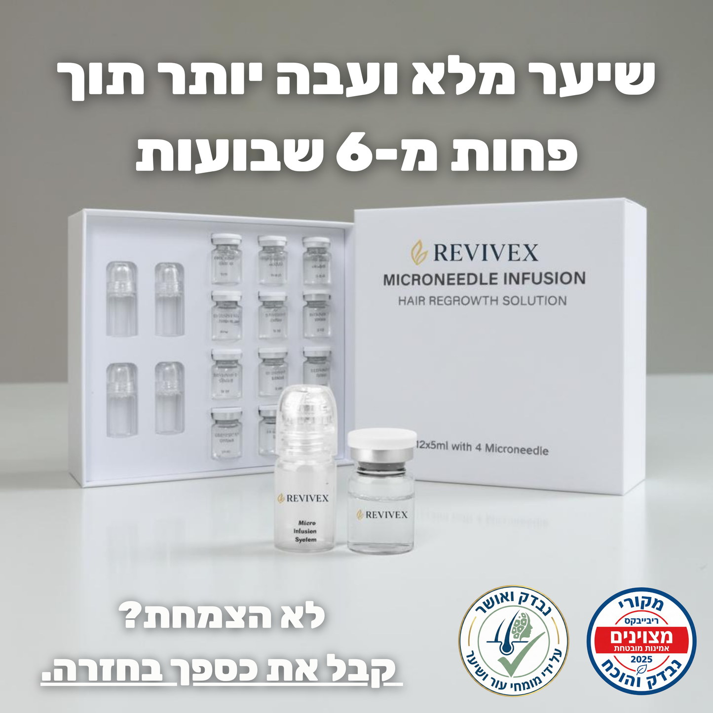 Revivex - ערכה לטיפול ושיקום נשירת שיער והתקרחות